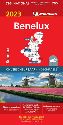 Benelux. 1/400 000, indéchirable  Edition 2023