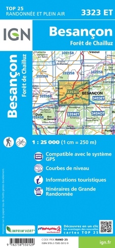 Besançon, Forêt de Chailluz. 1/25 000