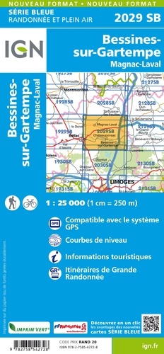 Bessines-sur-Gartempe, Magnac-Laval. 1/25 000