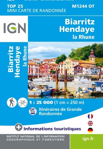 Biarritz, Hendaye, La Rhune. 1/25 000