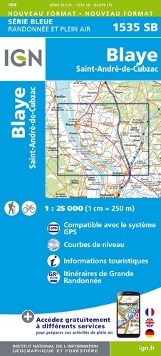 Blaye Saint-André-de-Cubzac. 1/25 000