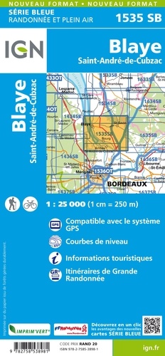 Blaye Saint-André-de-Cubzac. 1/25 000