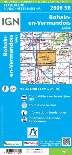 Bohain-en-Vermandois, Guise. 1/25 000