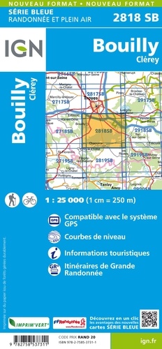 Bouilly, Clérey. 1/25 000