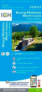  IGN - Bourg-Madame, Mont-Louis, Col de la Perche - 1/25 000.