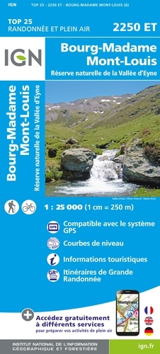 Bourg-Madame, Mont-Louis, Col de la Perche. 1/25 000