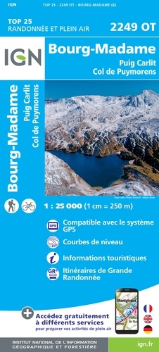 Bourg-Madame, Pic Carlit, Col de Puymorens. 1/25 000