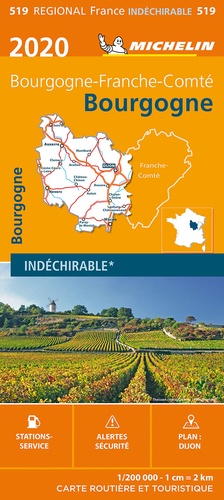  Michelin - Bourgogne - 1/200 000, indéchirable.