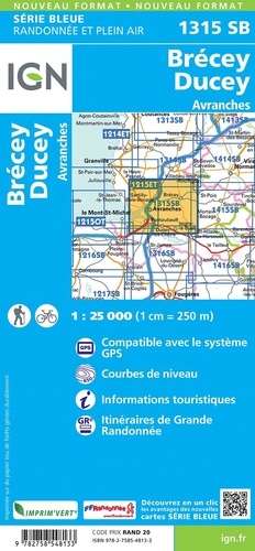 Brécey, Ducey, Avranches. 1/25 000