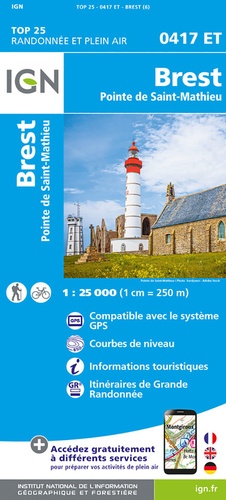 Brest. Pointe Saint-Mathieu. 1/25 000
