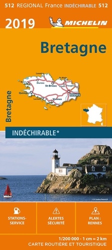 Bretagne. 1/200 000 - indéchirable  Edition 2019