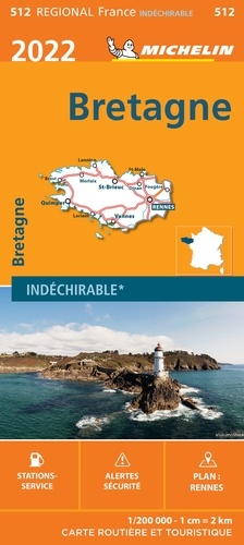 Bretagne. 1/200 000, indéchirable  Edition 2022
