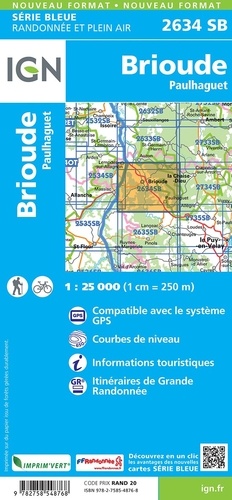Brioude, Paulhaguet. 1/25 000
