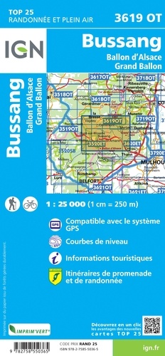 Bussang, Ballon d'Alsace, Grand Ballon. 1/25 000