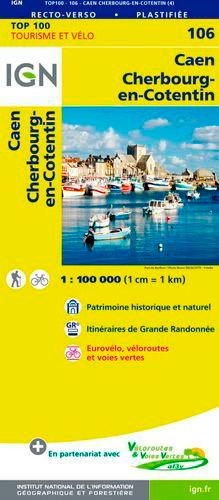 Caen, Cherbourg-en-Cotentin. 1/100 000 4e édition