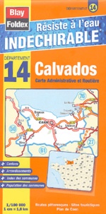  Blay-Foldex - Calvados - Carte Administrative et Routière.
