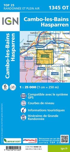 Cambo-les-Bains, Hasparren. 1/25 000 5e édition