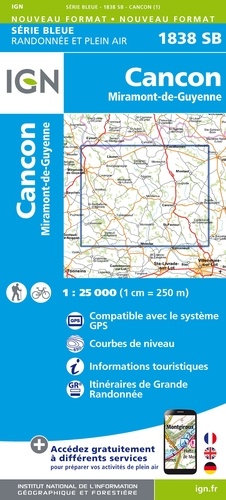 Cancon-Miramont-de-Guyenne. 1/25000
