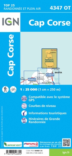 Cap Corse. 1/25 000 4e édition
