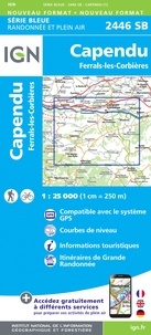  IGN - Capendu, Ferrals-les-Corbières - 1/25 000.