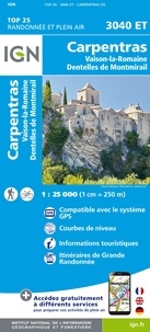  IGN - Carpentras - Vaison-la-Romaine, Dentelles de Montmirail. 1/25 000.