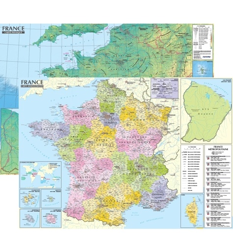 Carte physique et administrative France