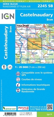 Castelnaudary, Bram. 1/25 000