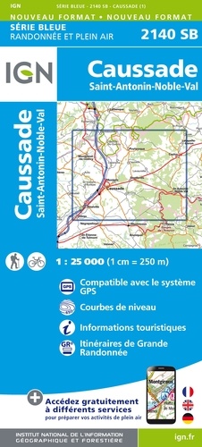 Caussade, St-Antonin-Noble-Val. 1/25 000