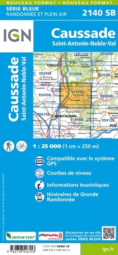 Caussade, St-Antonin-Noble-Val. 1/25 000