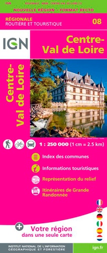  IGN - Centre-Val de Loire - 1/250 000.