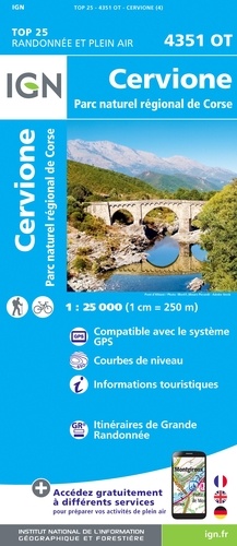 Cervione, Parc naturel régional de Corse. 1/25 000 4e édition
