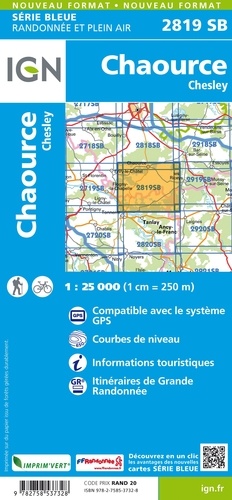 Chaource, Chesley. 1/25 000