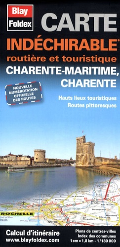  Blay-Foldex - Charente-Maritime, Charente - Carte indéchirable 1/180 000.