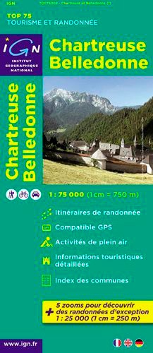 Chartreuse Belledonne. 1/75 000