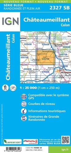 Châteaumeillant, Culan. 1/25 000