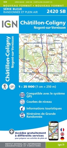 Châtillon-Coligny, Nogent-sur-Vernisson. 1/25 000