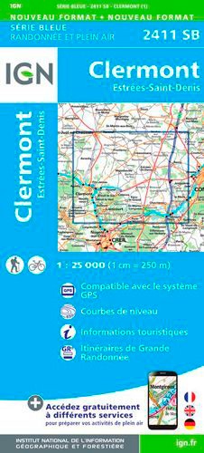 Clermont, Estrée-Saint-Denis. 1/25 000