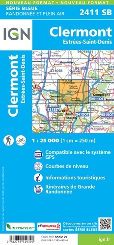 Clermont, Estrée-Saint-Denis. 1/25 000