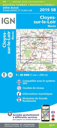 Cloyes-sur-le-Loir, Morée. 1/25 000