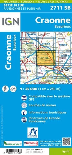 Craonne, Beaurieux. 1/25 000
