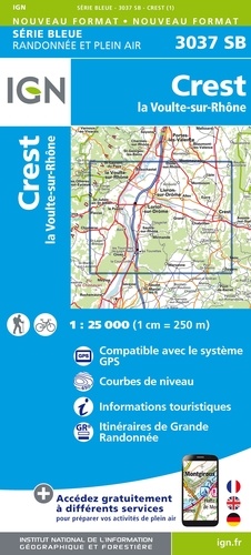 Crest, La Voulte-sur-Rhône. 1/25 000