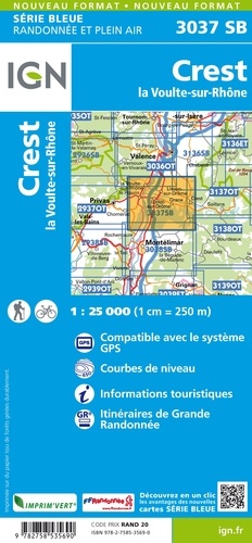 Crest, La Voulte-sur-Rhône. 1/25 000