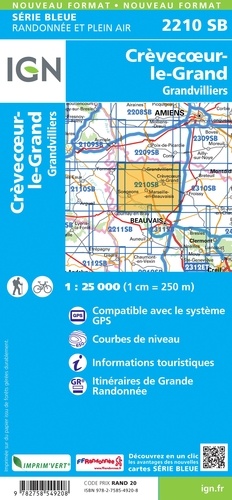 Crèvecoeur-le-Grand, Grandvilliers. 1/25 000