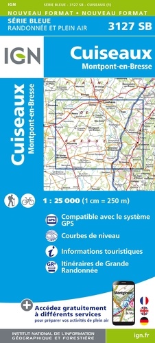 Cuiseaux, Montpont-en-Bresse. 1/25 000