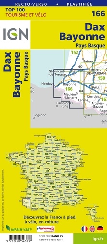 Dax, Bayonne, Pays Basque. 1/100 000 4e édition