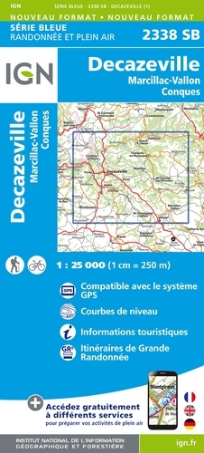 Decazeville, Marcillac-Vallon, Conques. 1/25 000