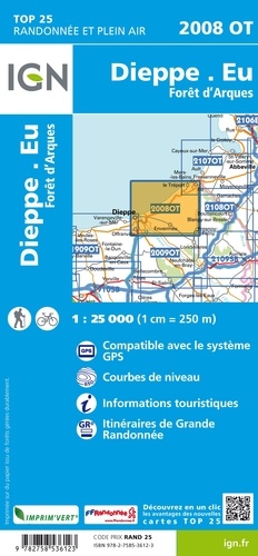 Dieppe Eu Forêt d'Arques. 1/25 000