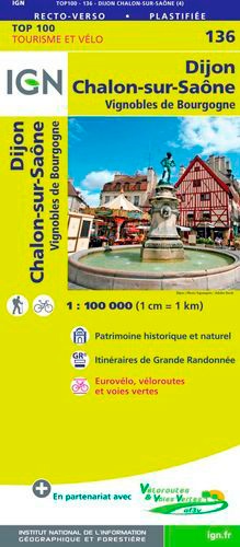 Dijon, Châlon-sur-Saône. 1/100 000