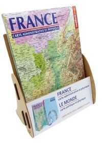  XXX - Display 5 × France 1/1.500.000   carte administrative et physique (format XXL, laminée).