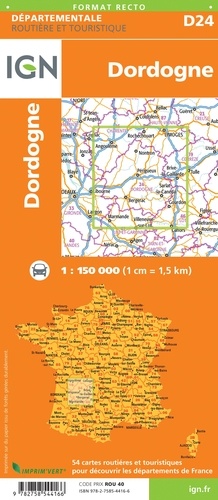 Dordogne. 1/150 000